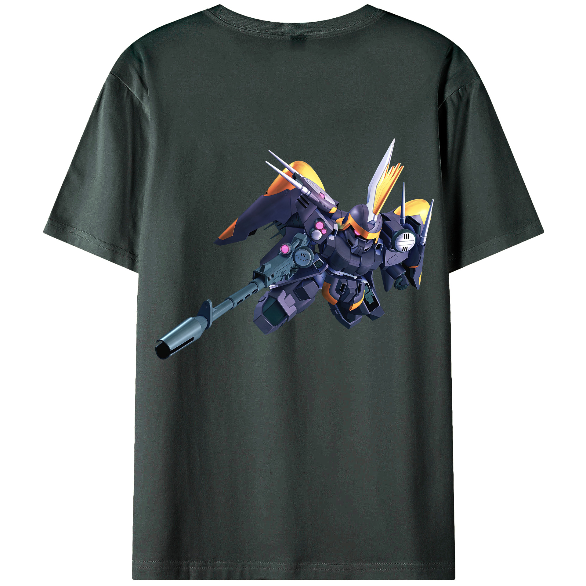 （画像用） 機動戦士ガンダム Mobile Suit Gundam 綿100％ メンズ半袖Tシャツ（バックプリント） 通気性